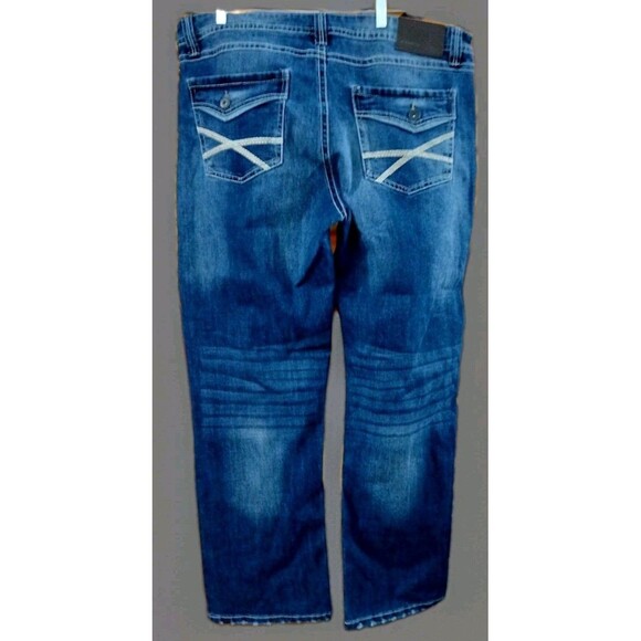 TK Axel Bootcut Jeans 40x31 Embroidered Flap Pocket Y2K Western Denim EUC - Picture 6 of 14